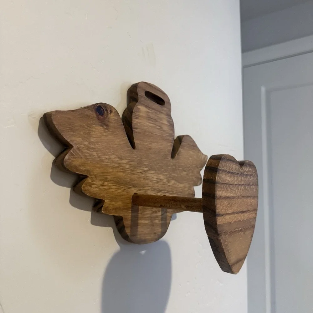 Vintage Oak Wooden Heart‎ And Angel Wall Mounted Cottagecore Quilt Holder